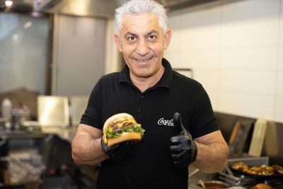 Geo med hamburgare Östermalm