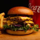 Smashad hamburgare med cheddarost